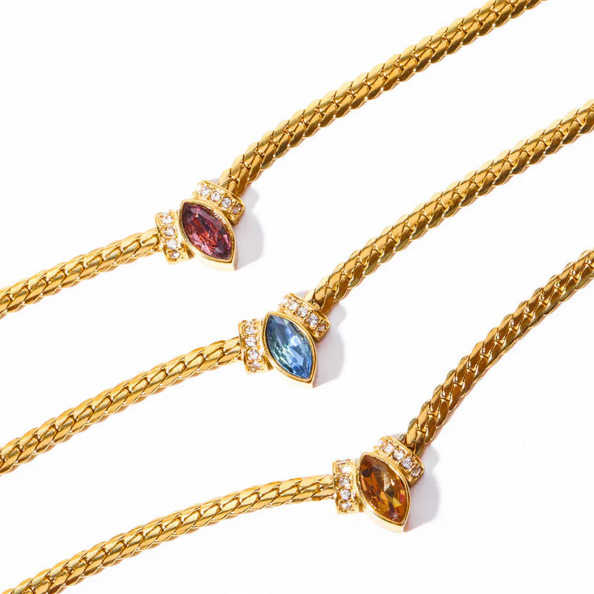 Dangle Earrings with Natural Gemstones – Morganite & Rose Garnet