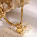 Diamond Heart Pendant Necklace – Letter Clavicle Chain